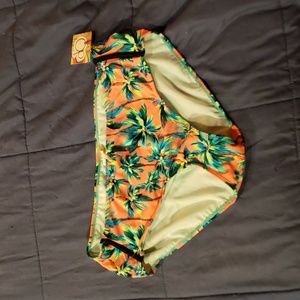 Palm tree full bottom bikini bottom